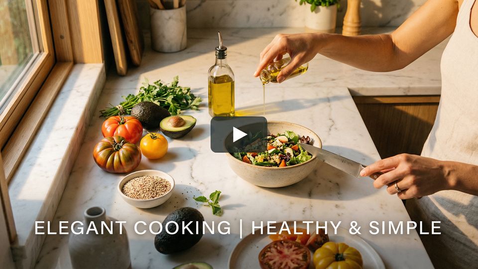 糖心Vlog美食视频教程 - 健康沙拉制作视频演示